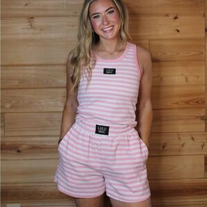 Pink Striped Lulu Mac Set